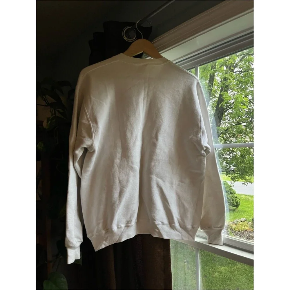 Vintage Russell Athletic White Crewneck with Purple and Gold LSU Logo